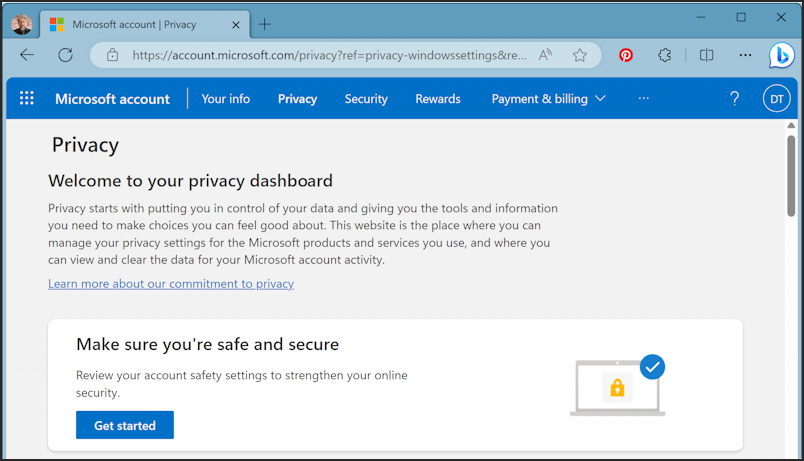 microsoft windows privacy security safety review - main web page