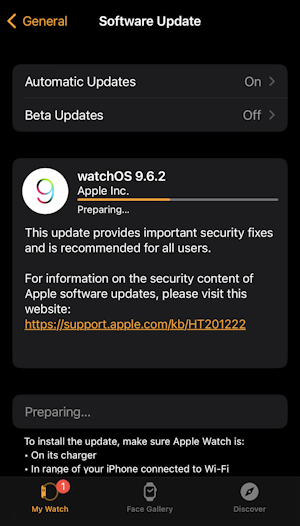 apple watch watchos force update - download and install iphone