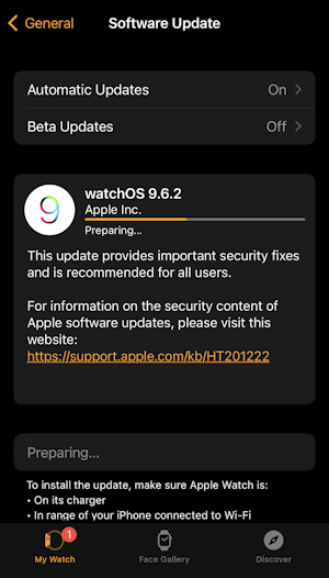 apple watch watchos force update - download and install iphone