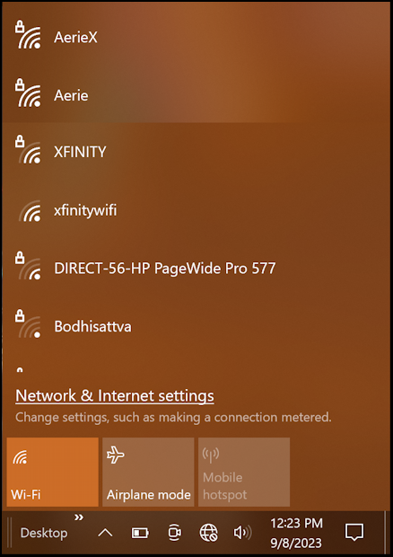 xfinitywifi connect from windows 10 win10 pc - internet connections