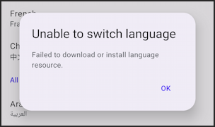 android 13 app language opera - unable to switch language
