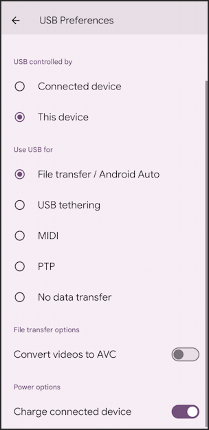 android phone chromebook connection usb - all usb options file transfer / ptp