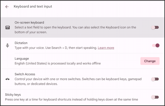 chromebook chromeos onscree keyboard - settings accessibility keyboard