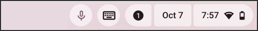 chromebook chromeos onscree keyboard - icon on shelf taskbar