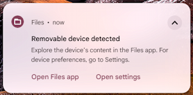 chromebook connected android phone - notification detected