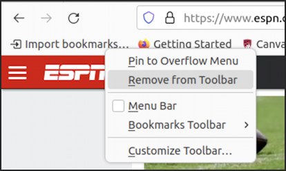 firefox import favorites bookmarks - right click on bookmark