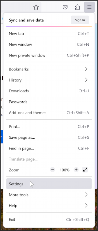 firefox windows add theme - main menu