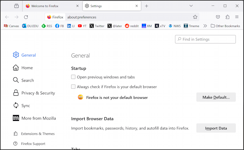 firefox windows add theme - settings > appearance