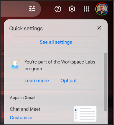 gmail audio notifications - choose see all settings