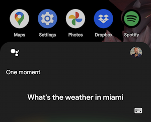 hey google ok demo - weather in miami query