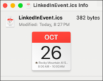 add linkedin event to apple mac calendar ical how to
