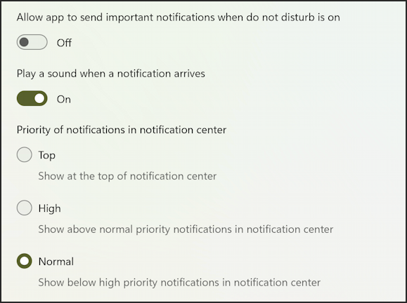 microsoft onedrive - more notification settings