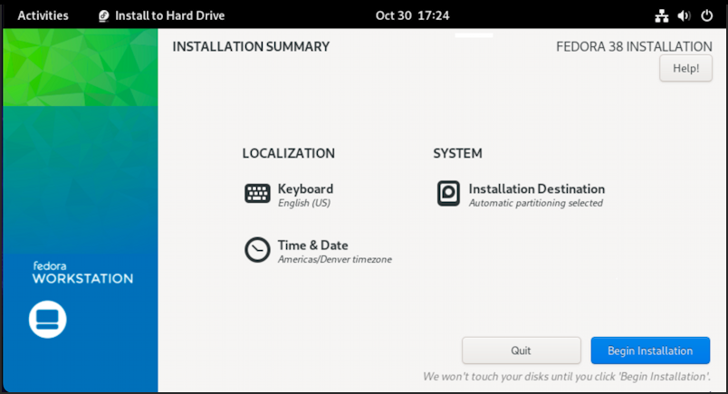 install fedora linux arm in vmware fusion mac - installer