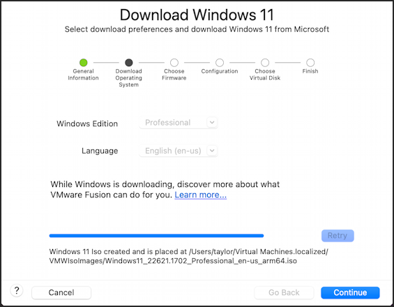 vmware fusion win11 install m1 m2 - download 1