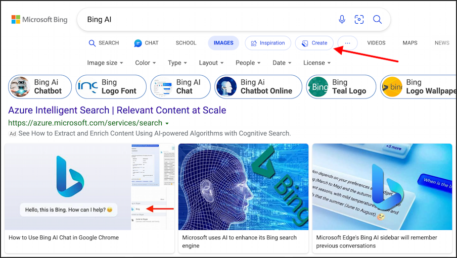 bing ai generative gai get started - images - bing image search