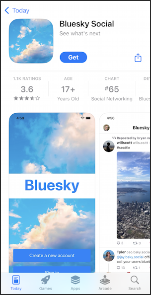 bluesky social get started - app store iphone ios