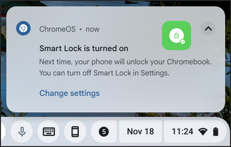 chromebook chromeos enable android smart unlock - smart lock is turned on
