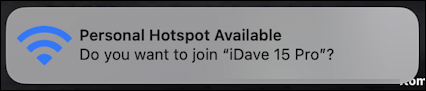 mac macos bad new wifi password - personal hotspot available