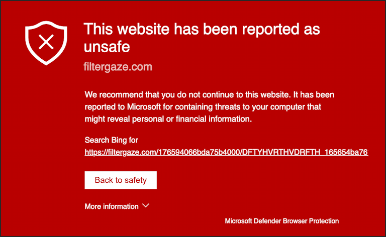 email you've been infected viruses scam email - website reported unsafe