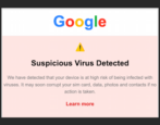 google virus malware detected email - spam scam warning