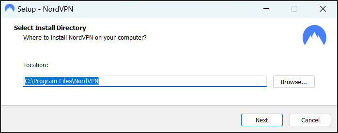 nordvpn install vpn on windows pc - install directory