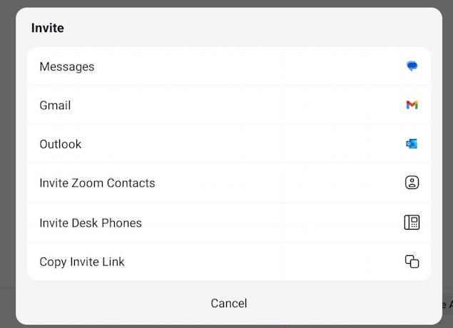 zoom android setup meeting - invite