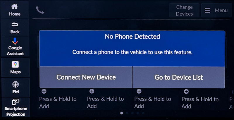 honda infotainment unpair forget delete phone - no phone detected