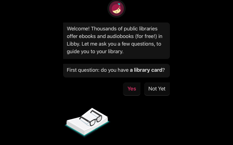 download audiobook libby app - first screen