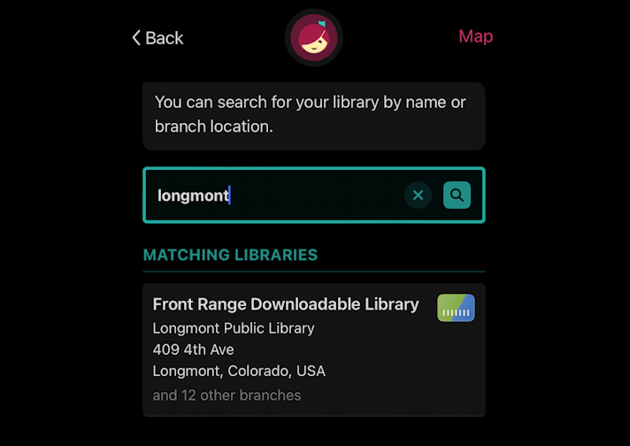 download audiobook libby app - searching for library