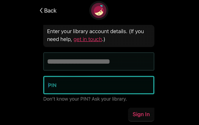 download audiobook libby app - enter card number