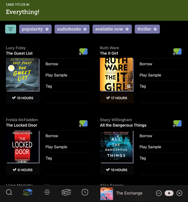 download audiobook libby app - filter = audiobooks