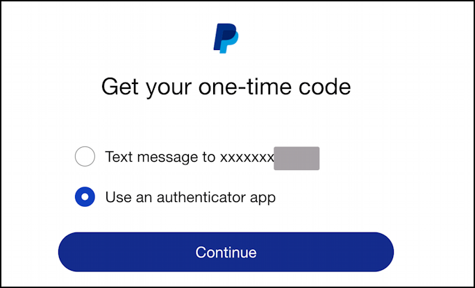 paypal login authenticator app 2fa required - try another way