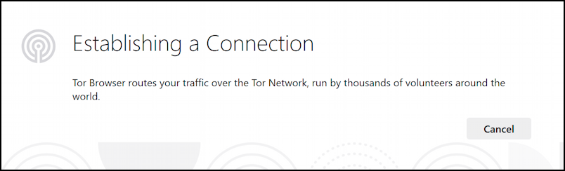 tor browser windows pc - establishing a connection