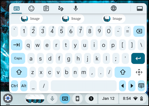 chromebook chromeos shelf - on-screen virtual keyboard