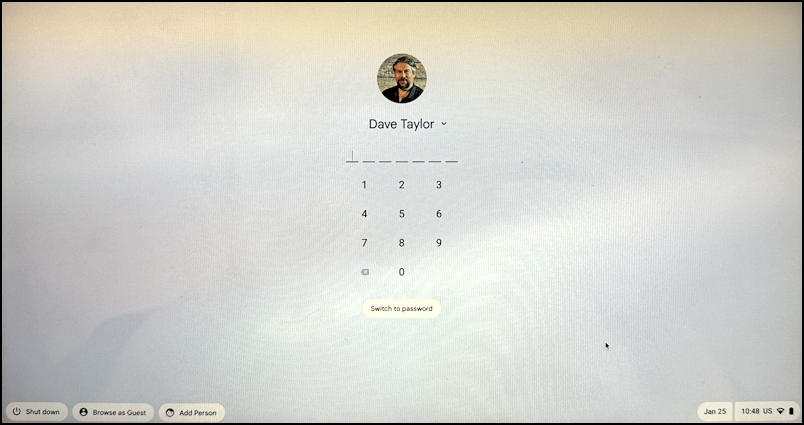 chromebook chromeos remove account - login screen, just me