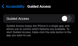 iphone kid lockdown guided access - settings > accessibility > guided access