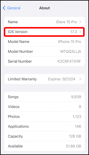 enable iphone stolen device protection - ios version