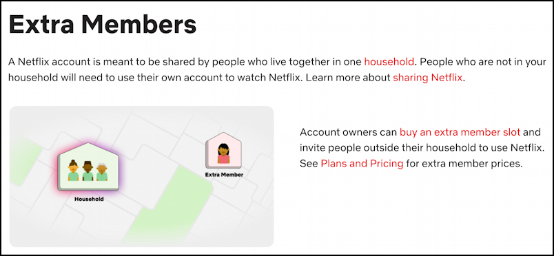 netflix remote access add extra member - info page