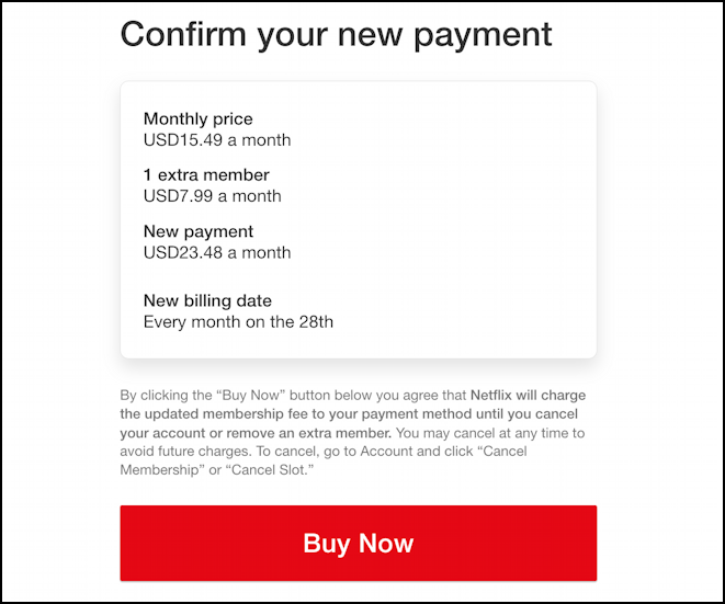 netflix remote access add extra member - confirm new payment