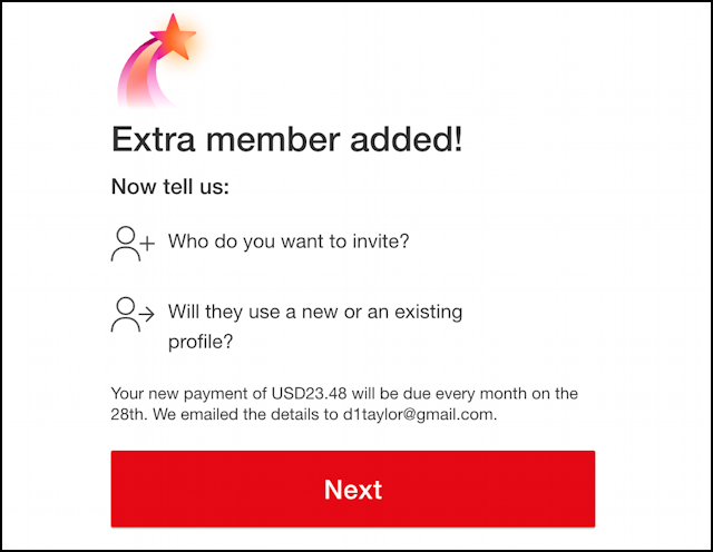 netflix remote access add extra member - extra member added!