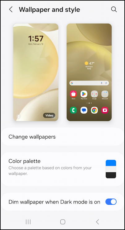 samsung one ui android 14 ai wallpaper - settings
