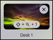 chromeos desks workspace on shelf - thumbnail with shortcut