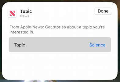 mac custom news widget - pick a topic