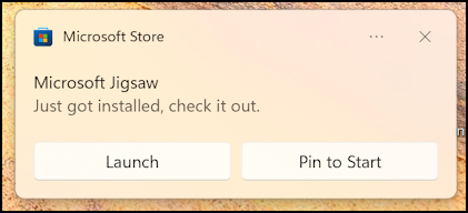win11 start menu - installed: pin?