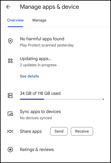android delete apps by size unused - manage apps and device