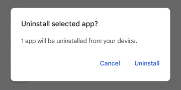 android delete apps by size unused - google play store > manage apps - sure you want to remove it?