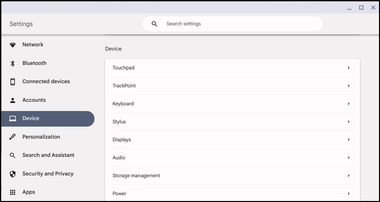 chromebook chromeos change sleep timer - settings > device