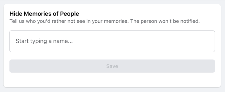facebook fb memories - hide people blank