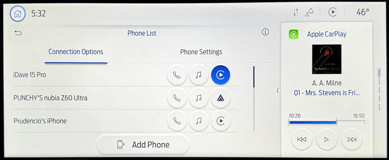 ford infotainment delete bluetooth phone - phone list