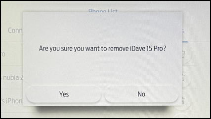 ford infotainment delete bluetooth phone - are you sure you want to remove?
